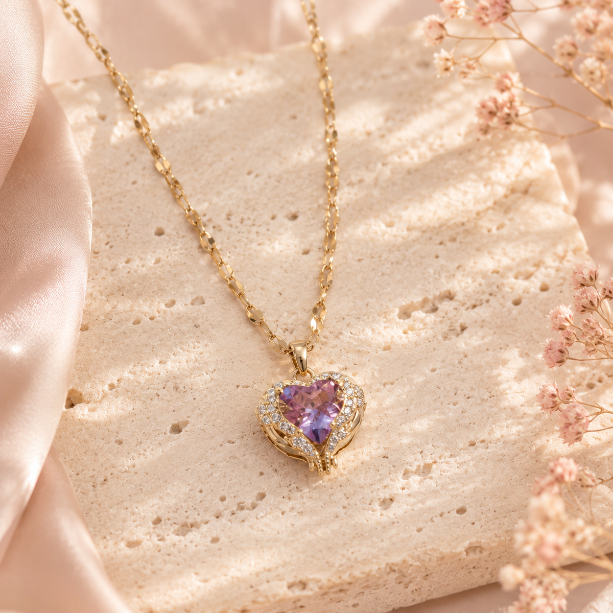 Rose Heart Necklace