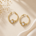 Cara – Claddagh Heart Hoop Earrings